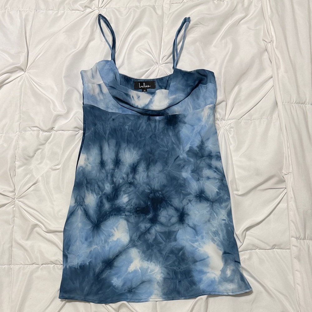Lulu's Sky Blue Tie-Dye Camisole